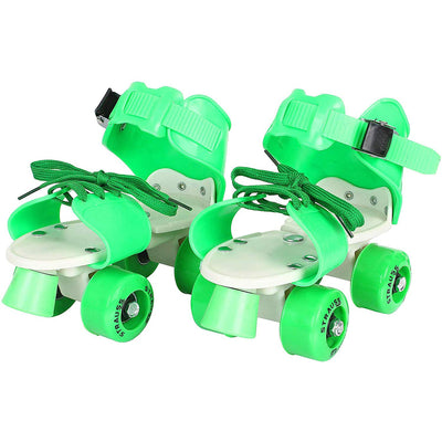 Adjustable Green 4-Wheel Roller Skates for Kids – Stylish, Durable & Fun