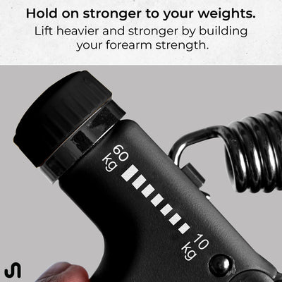 Adjustable Hand Gripper (5-60kg) – Boost Strength & Recovery in Orange/Black