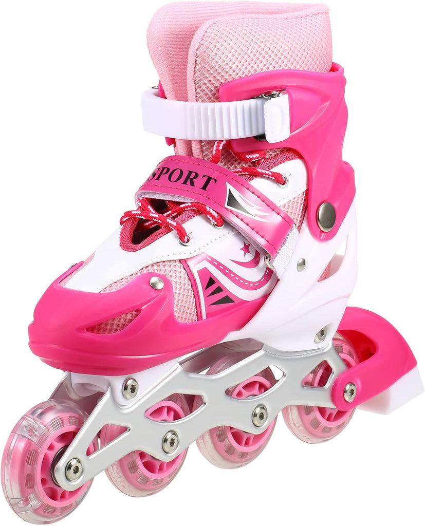 Sparkling Pink Inline Skates for Kids – Adjustable, Durable & Full of Fun