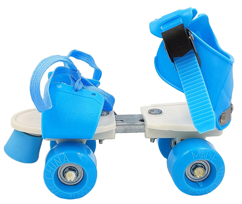 Adjustable Blue 4-Wheel Roller Skates for Kids – Perfect for Growing Skaters