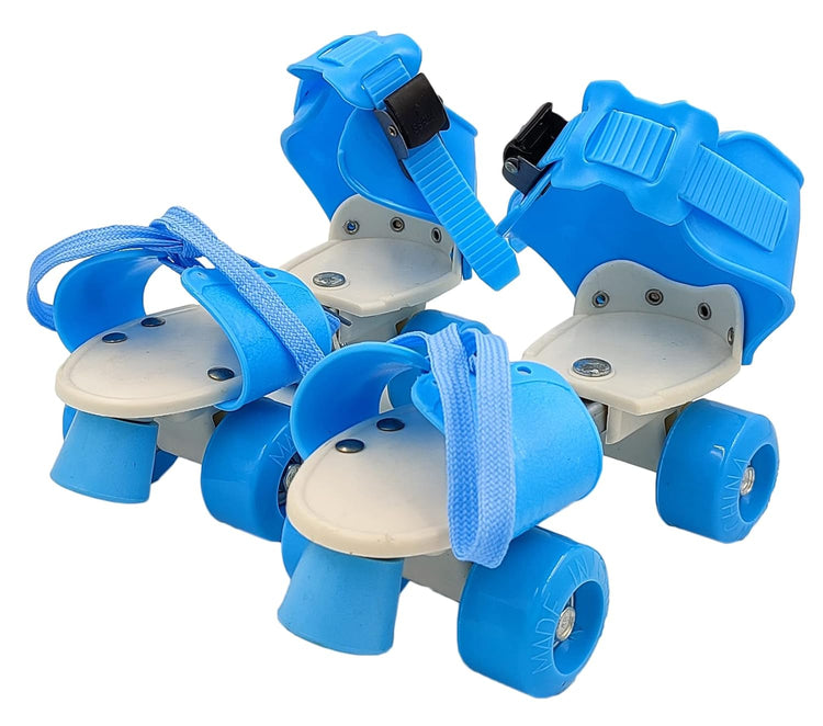 Adjustable Blue 4-Wheel Roller Skates for Kids – Perfect for Growing Skaters
