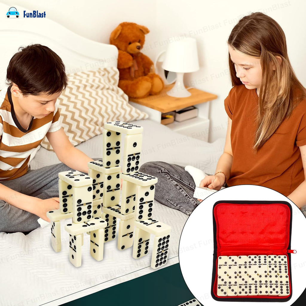 28pcs Double Six Domino Set – Fun Table Game for All Ages
