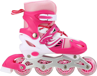 Sparkling Pink Inline Skates for Kids – Adjustable, Durable & Full of Fun
