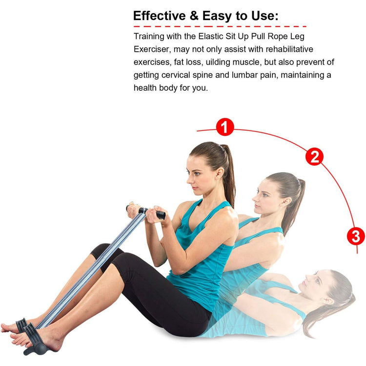 Double Spring Belly Trimmer – Foot Pedal Resistance Band for Abs & Core Training
