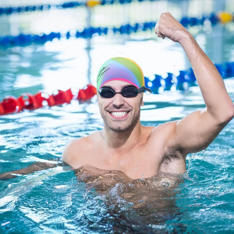 Silicone Swimming Cap – Elastic, Waterproof & Comfortable for Men & Women