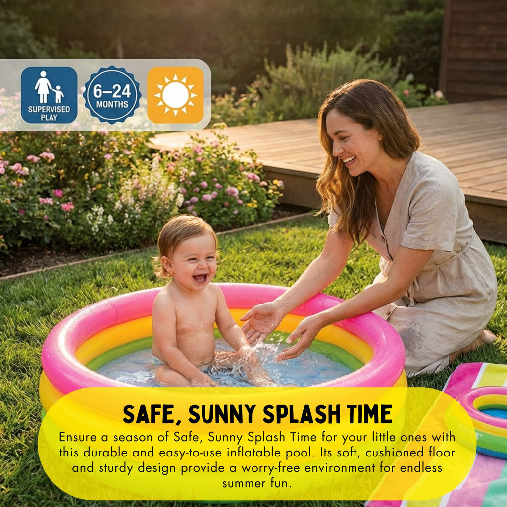 Intex Sunset Glow Baby Pool – 34" x 10" – Model 58924