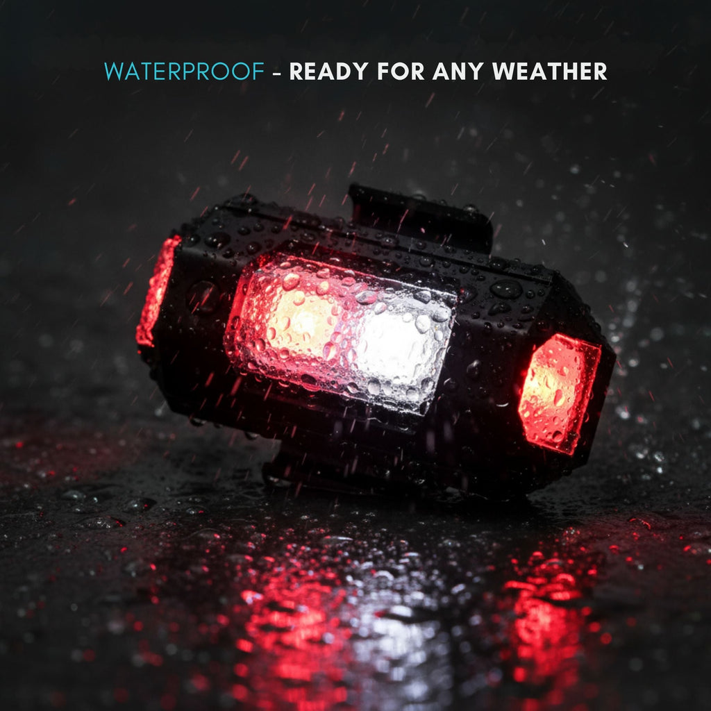 USB Rechargeable LED Bicycle Tail Light Waterproof Bike Rear Light with 7 Color Modes, Easy Mount, Night Safety Lamp