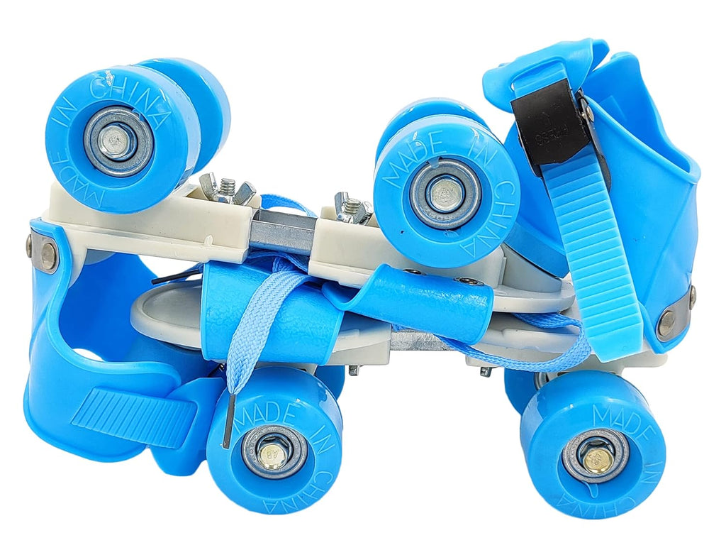 Adjustable Blue 4-Wheel Roller Skates for Kids – Perfect for Growing Skaters