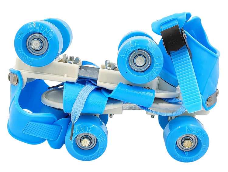 Adjustable Blue 4-Wheel Roller Skates for Kids – Perfect for Growing Skaters