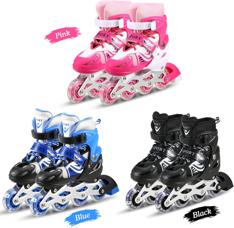 Sparkling Pink Inline Skates for Kids – Adjustable, Durable & Full of Fun