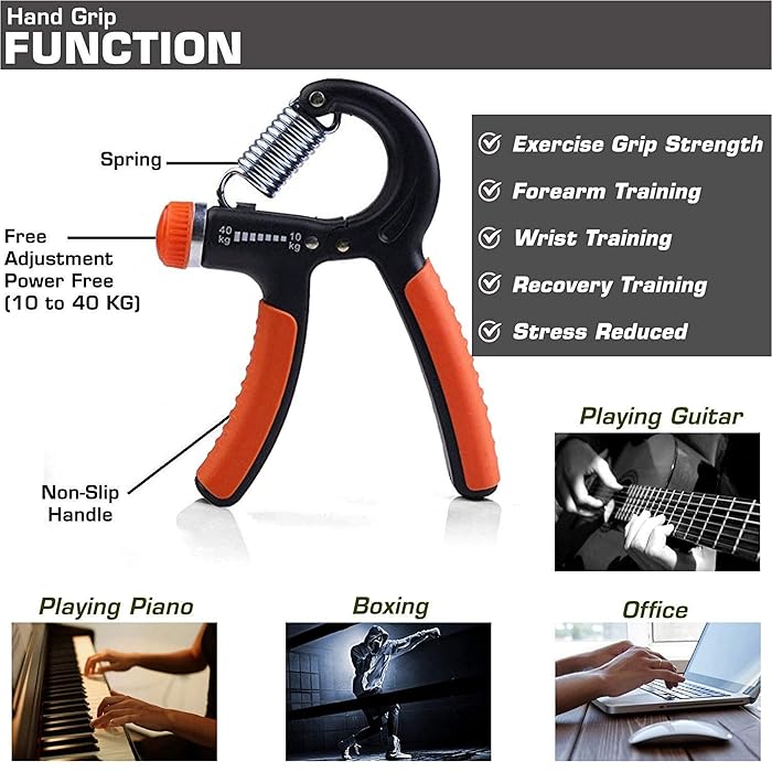 Adjustable Hand Gripper (5-60kg) – Boost Strength & Recovery