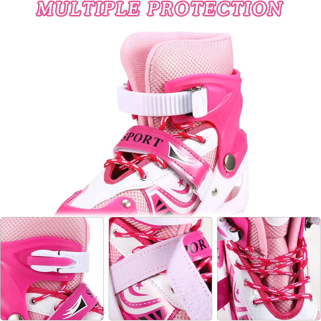Sparkling Pink Inline Skates for Kids – Adjustable, Durable & Full of Fun