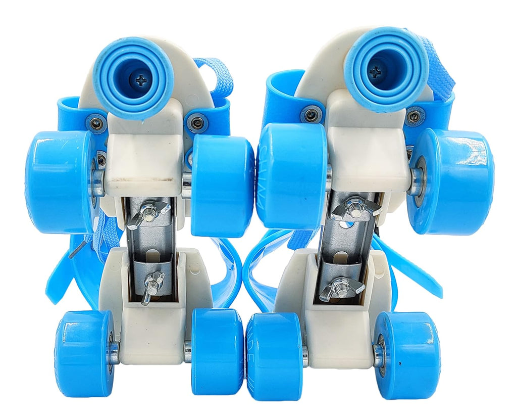Adjustable Blue 4-Wheel Roller Skates for Kids – Perfect for Growing Skaters