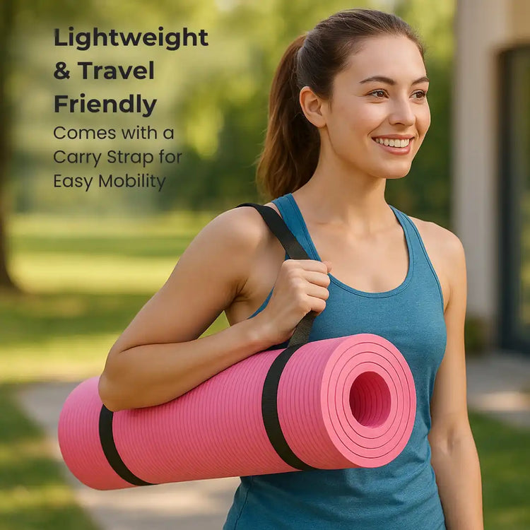 Durable & Lightweight Yoga Mat – Thick, Non-Slip Exercise Mat for Joint Support, Perfect for Home Practice