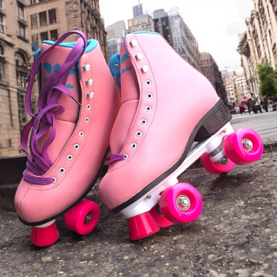 Adjustable Double Row Roller Skates – For Adults & Kids | 4-Wheel Skating Shoes