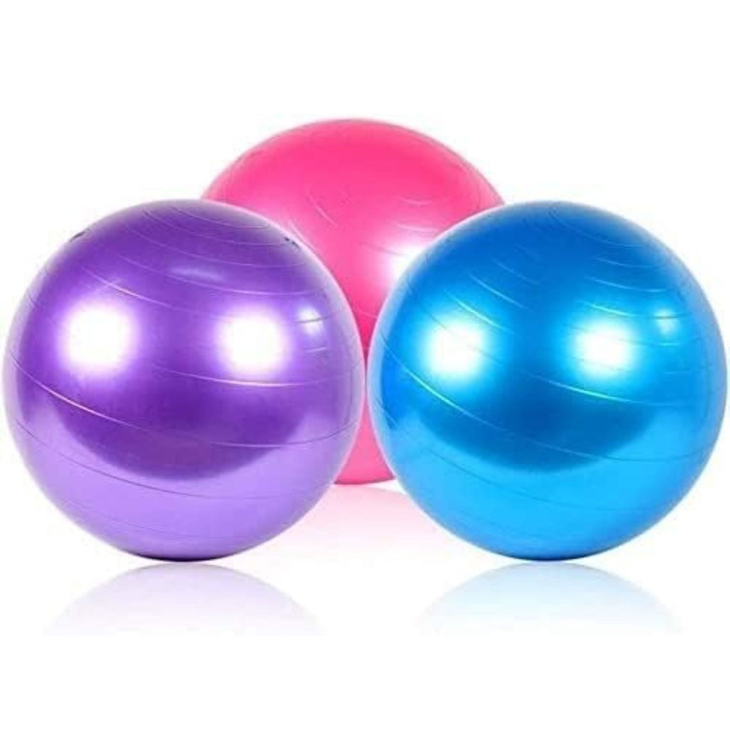 Gym & Yoga Exercise Ball with Air Pump – Strengthen, Stretch & Tone at Home