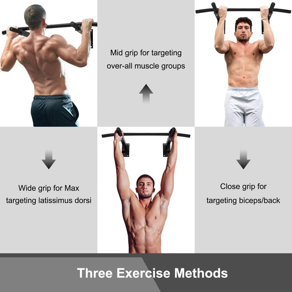 Wall Mounted Pull-Up Bar – Multi-Grip Chin-Up Station for Home Workouts