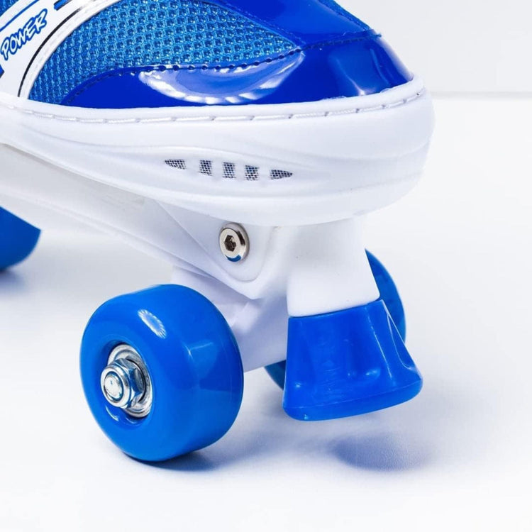 Power Superb Adjustable Roller Skate Shoes – 2-Row 4-Wheel Skates for Kids & Adults