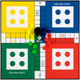 Premium Italian Wooden Ludo Board Game  16 Colorful Pawns, Dice Cup, 1 Dice & Storage Box