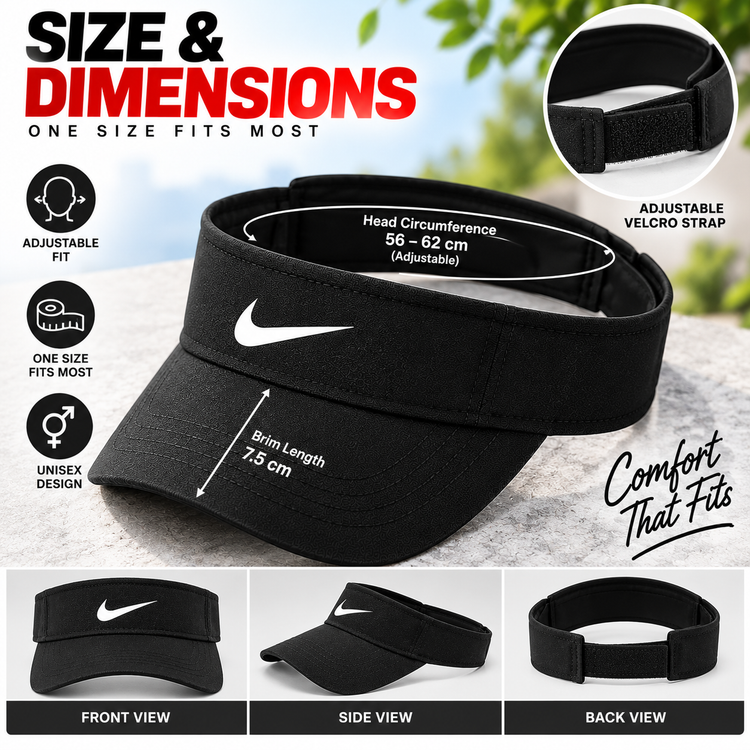 Sports Sun Visor Cap Adjustable Lightweight Running Golf Tennis Outdoor Unisex