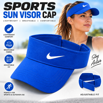 Sports Sun Visor Cap Adjustable Lightweight Running Golf Tennis Outdoor Unisex