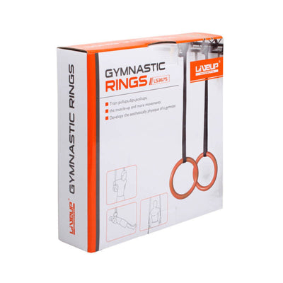 Gym Rings by LiveUp – Heavy-Duty Fiber Rings for Calisthenics & Bodyweight Training