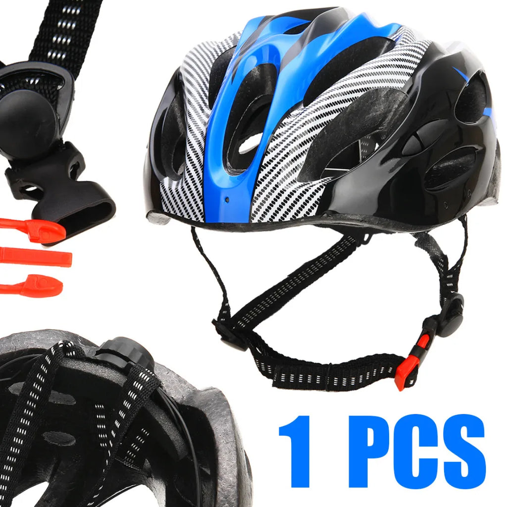 Lightweight Microshell Bike Helmet – Adjustable Safety in Blue