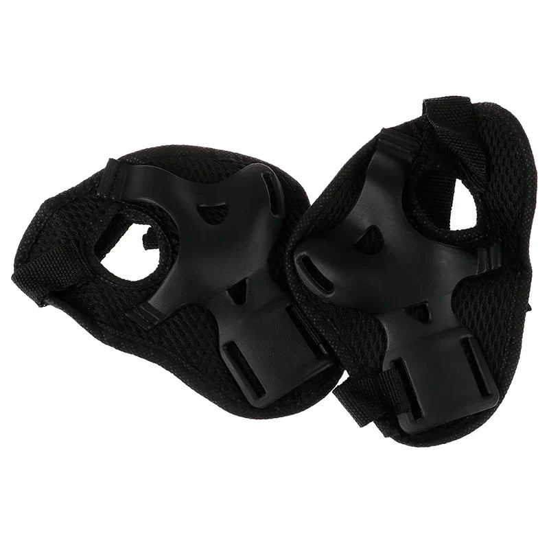 6-Piece Black Kids Protective Gear Set – Knee Pads, Elbow Pads & Wrist Guards for Safe Cycling, Skating & Biking Adventures