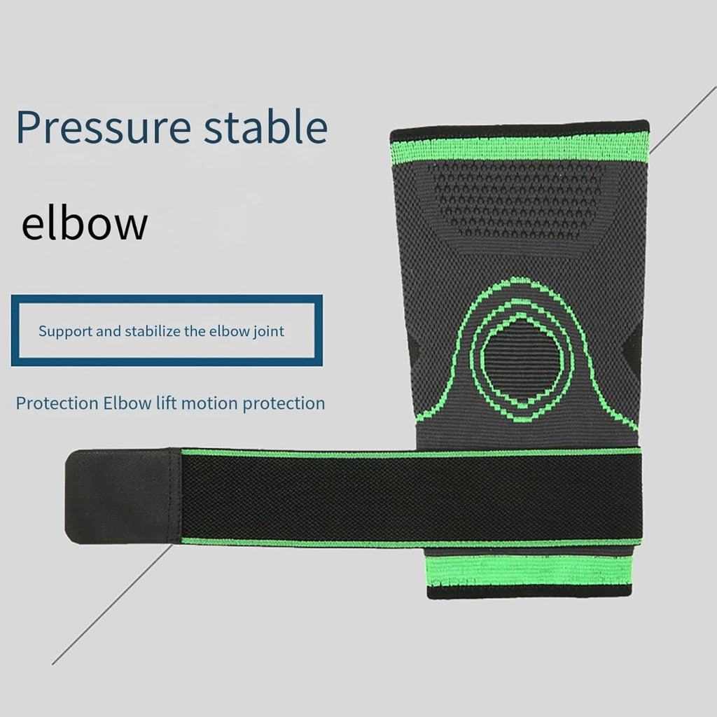 Elbow Brace Compression Sleeve – Arm Support with Adjustable Straps for Pain Relief & Injury Prevention