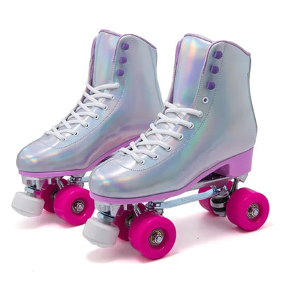 4-Wheel Roller Skates Shoes for Beginners – Adults, Men, Women, & Kids