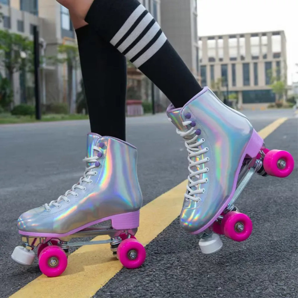 4-Wheel Roller Skates Shoes for Beginners – Adults, Men, Women, & Kids