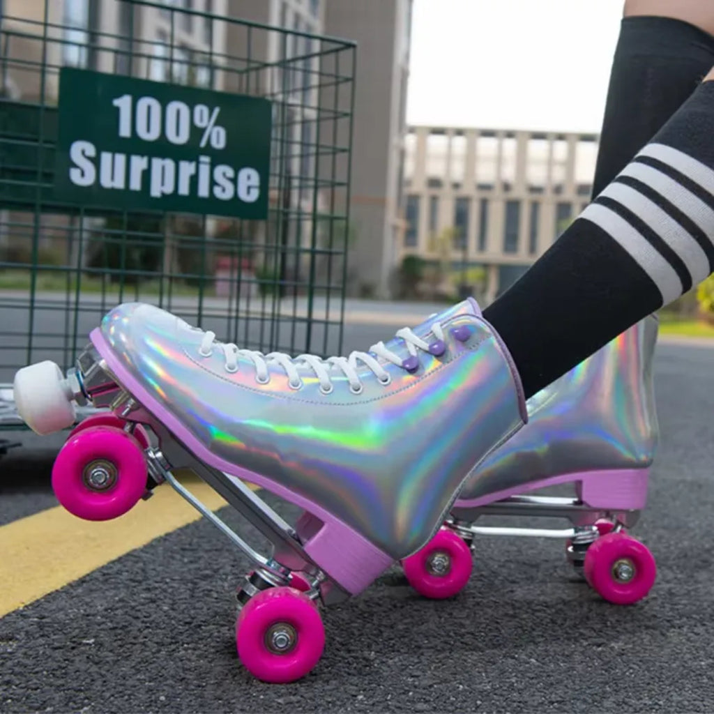 4-Wheel Roller Skates Shoes for Beginners – Adults, Men, Women, & Kids