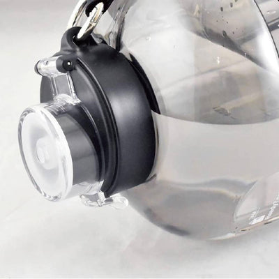 Leak-proof Water Bottle – Large Portable Gym Water Jug with Handle, BPA-Free Fitness Bottle for Outdoor Sports, Hydration (Black)