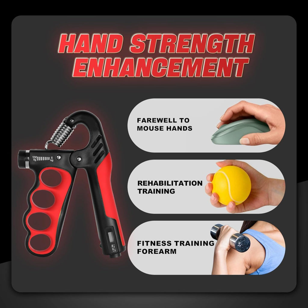 5-100 Kg Adjustable Grip Strengthener – Hand, Finger, and Forearm Workout Kit for Strength Training