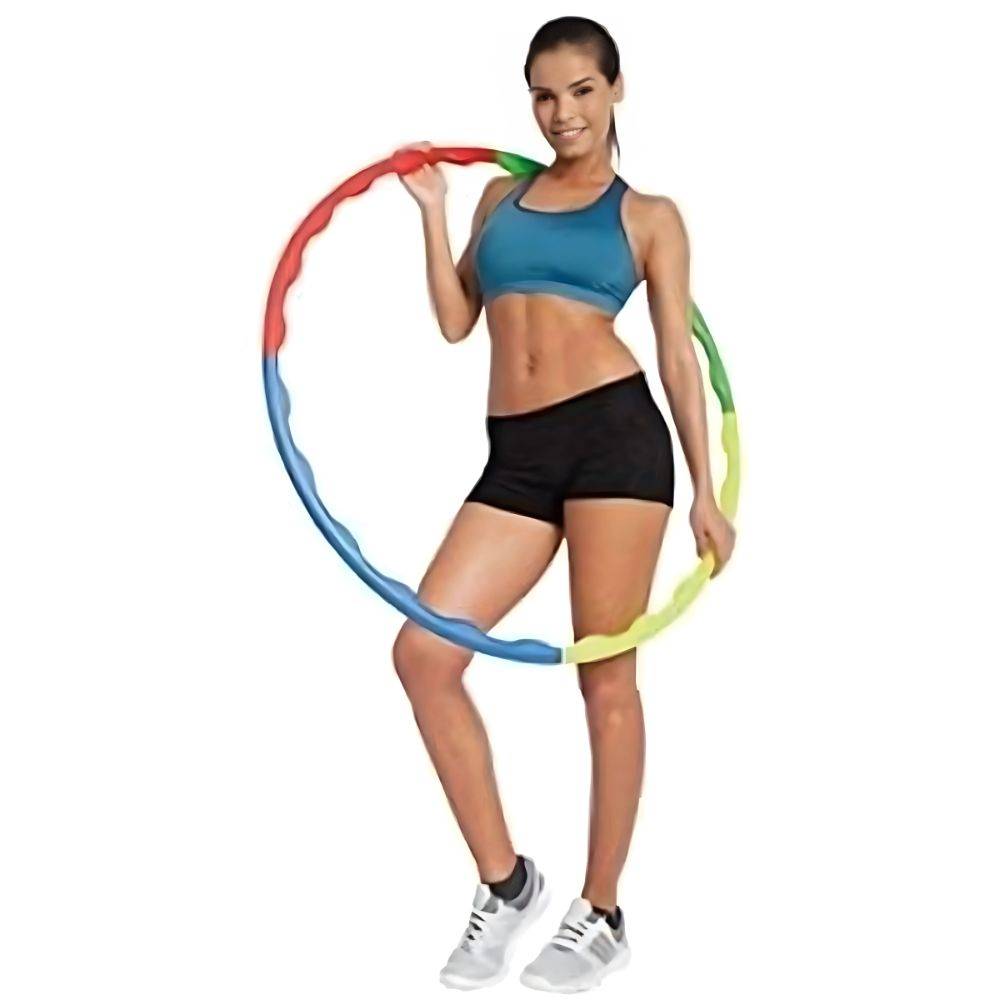 Hula Hoop – Adjustable 30" Fitness Ring for Kids & Adults (Multicolour, Zig Zag Wave Design)