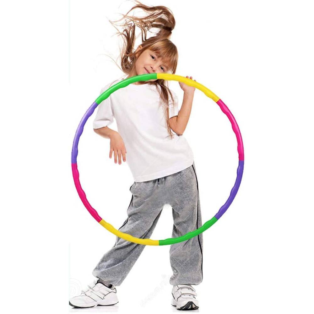Hula Hoop – Adjustable 30" Fitness Ring for Kids & Adults (Multicolour, Zig Zag Wave Design)