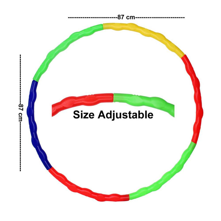 Hula Hoop – Adjustable 30" Fitness Ring for Kids & Adults (Multicolour, Zig Zag Wave Design)