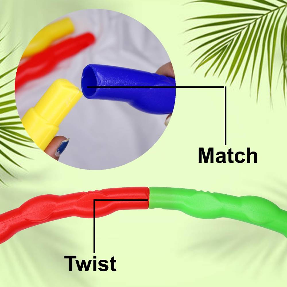 Hula Hoop – Adjustable 30" Fitness Ring for Kids & Adults (Multicolour, Zig Zag Wave Design)