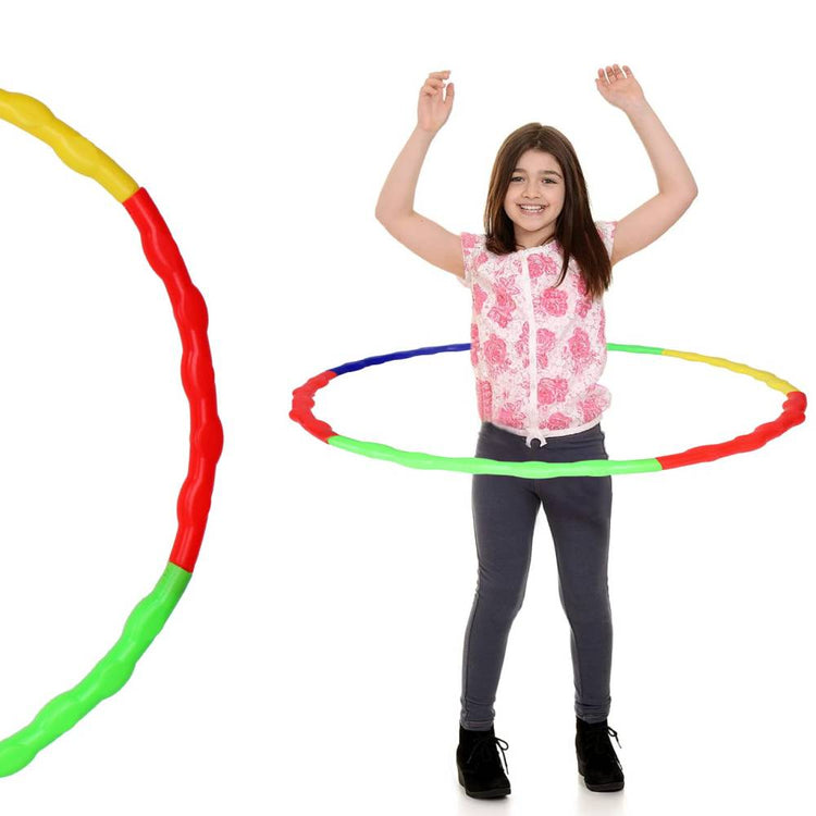 Hula Hoop – Adjustable 30" Fitness Ring for Kids & Adults (Multicolour, Zig Zag Wave Design)