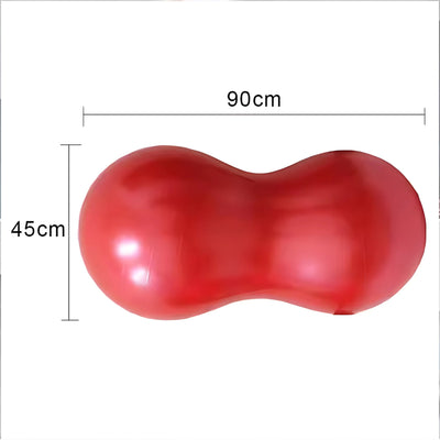 Peanut Shape Anti-Burst Yoga Exercise Ball – Gym, Pregnancy, Birthing, and Physical Therapy Fitness Tool