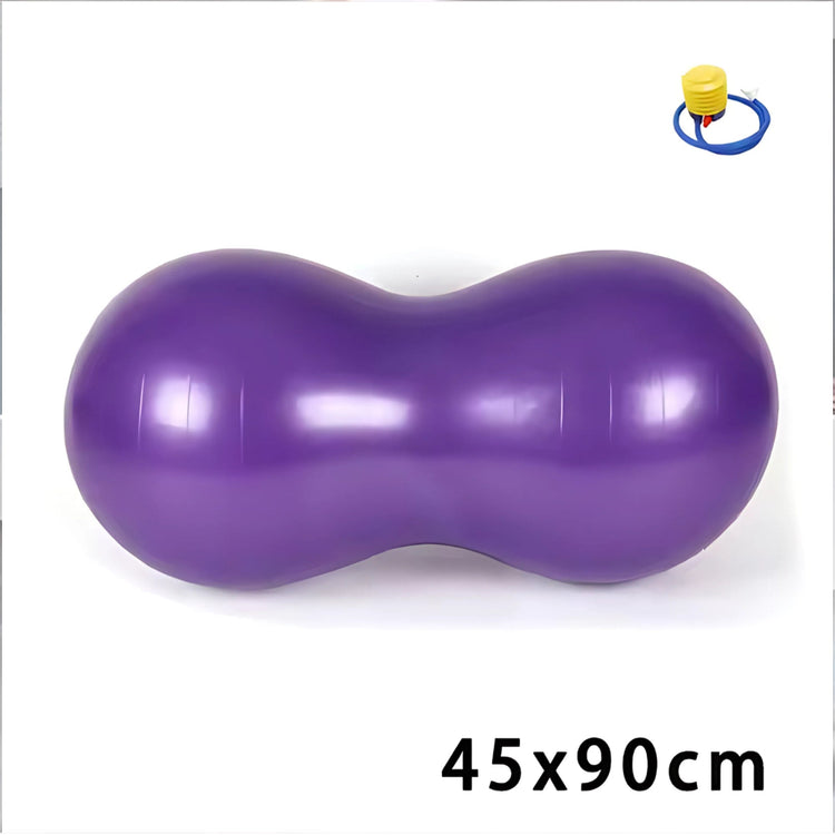 Peanut Shape Anti-Burst Yoga Exercise Ball – Gym, Pregnancy, Birthing, and Physical Therapy Fitness Tool