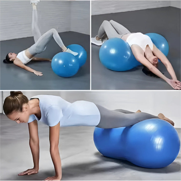 Peanut Shape Anti-Burst Yoga Exercise Ball – Gym, Pregnancy, Birthing, and Physical Therapy Fitness Tool