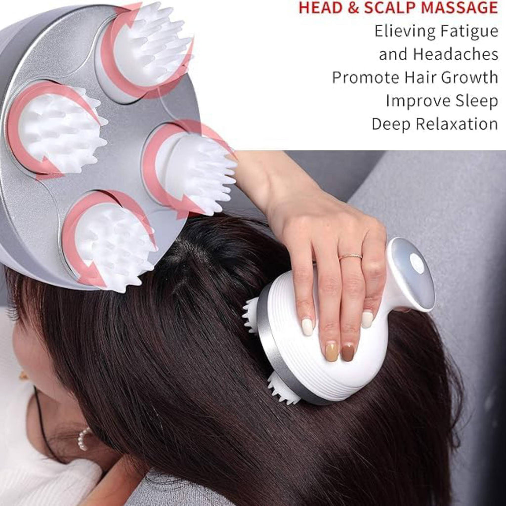 Heshiv Electric Scalp Massager – USB Rechargeable Portable Head Massager for Stress Relief & Scalp Care