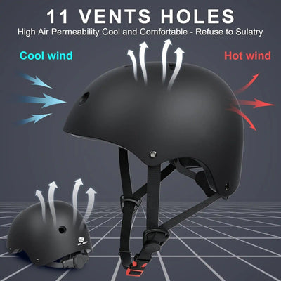 Kids & Teens Skateboard Helmet – Head Protection for Cycling, Skating & More
