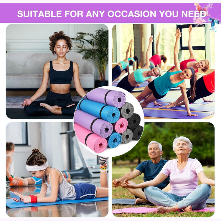 Durable & Lightweight Yoga Mat – Thick, Non-Slip Exercise Mat for Joint Support, Perfect for Home Practice