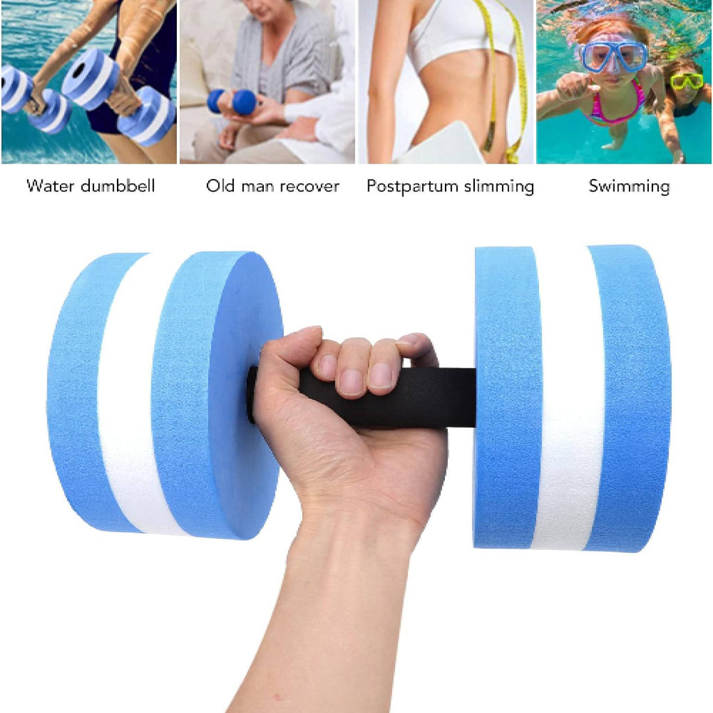 2Pc EVA Foam Floating Dumbbells – Swimming Pool Aqua Fitness Water Exercise Dumbbells