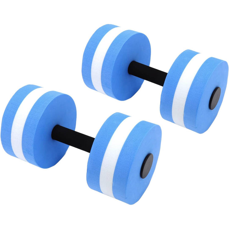 2Pc EVA Foam Floating Dumbbells – Swimming Pool Aqua Fitness Water Exercise Dumbbells