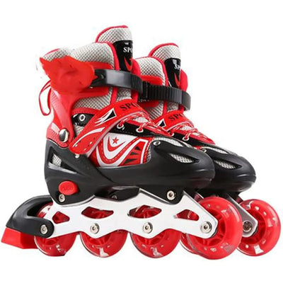 Blazing Red Inline Skates for Kids – Adjustable, Stylish & Built for Fun