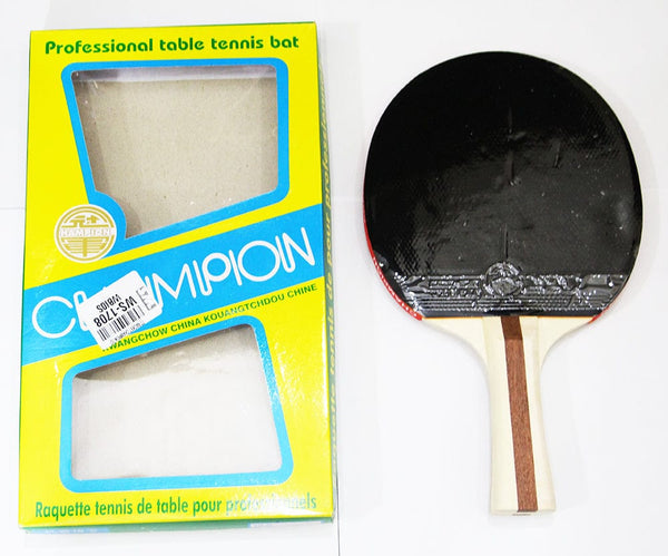 Champion Table Tennis Racket – Red/Black TT Paddle for Power, Spin & Control