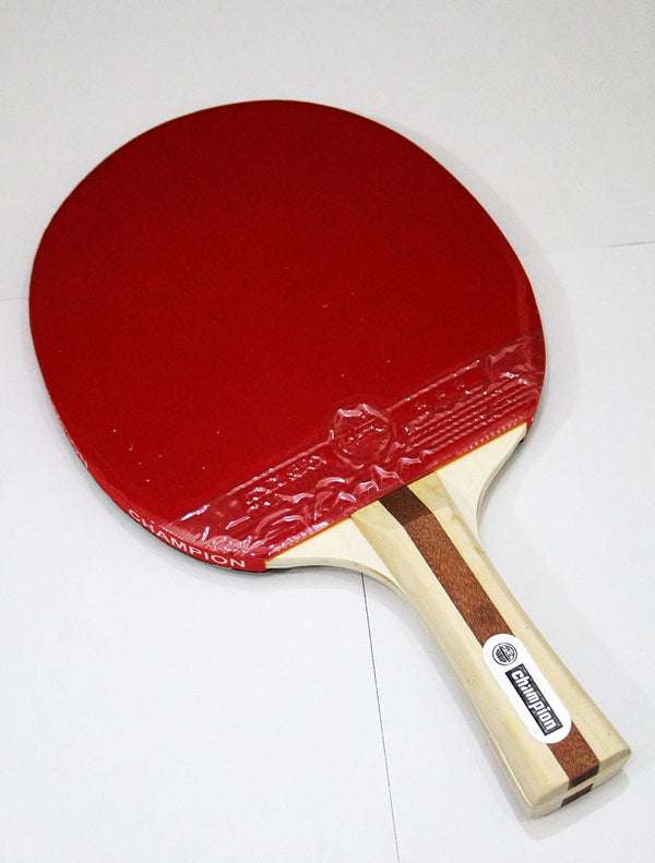 Champion Table Tennis Racket – Red/Black TT Paddle for Power, Spin & Control
